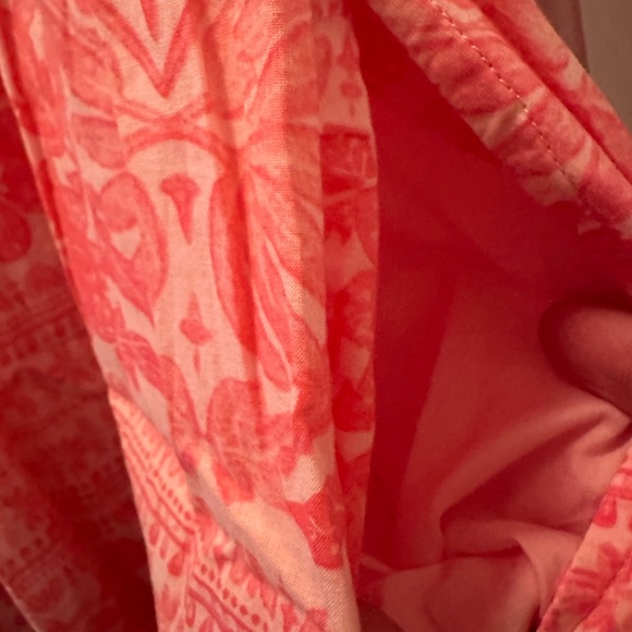 NWT VINEYARD VINES SMOCKED RUFFLE DRESS SIZE M CORA TILE MEDIUM - Picture 8 of 11